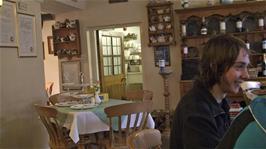 Welcome refreshments and shelter from the rain in The Marshmallow Tearooms, Moreton-in-Marsh
